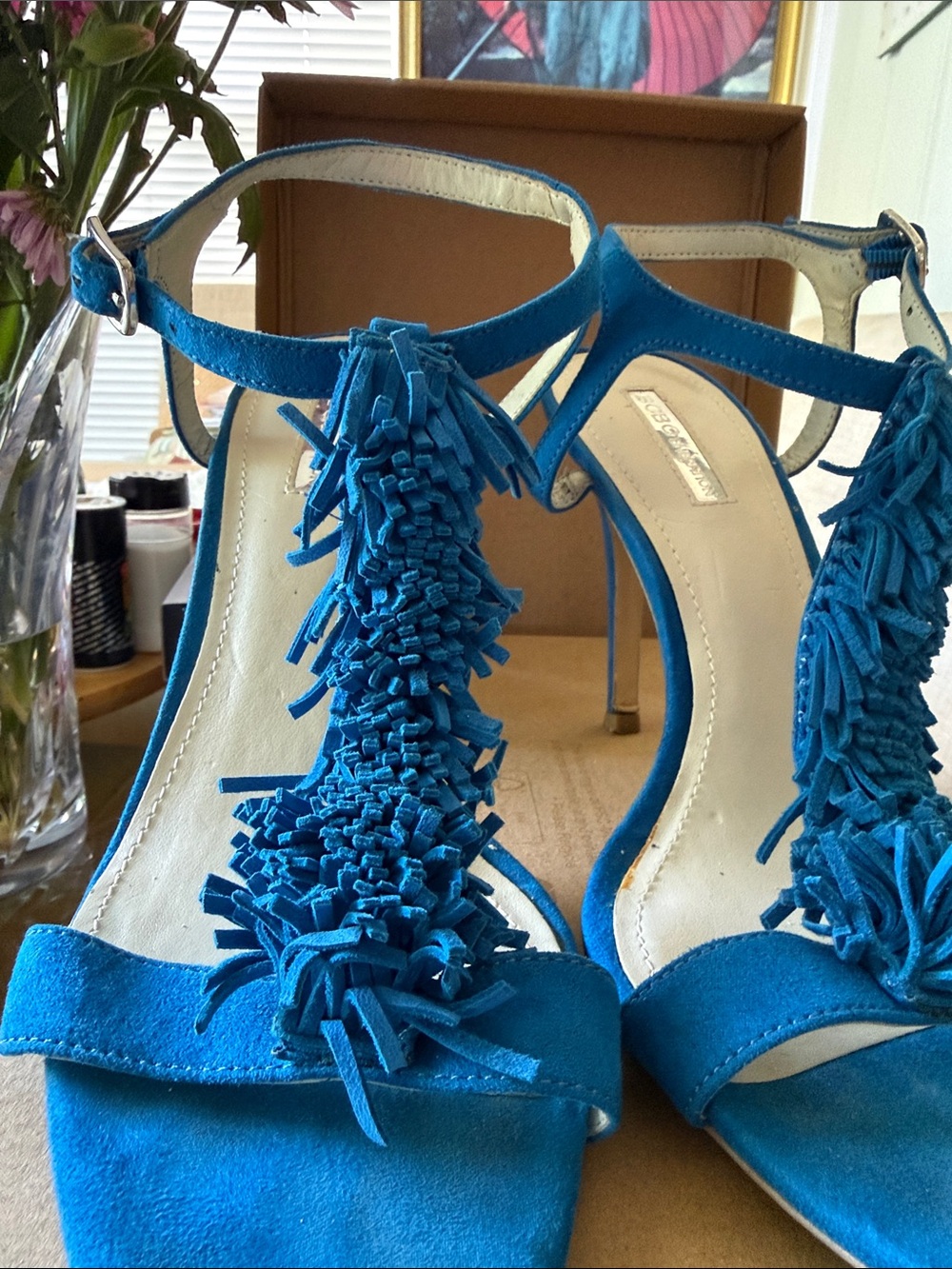 BCBG Genetation Blue Suede Shoes